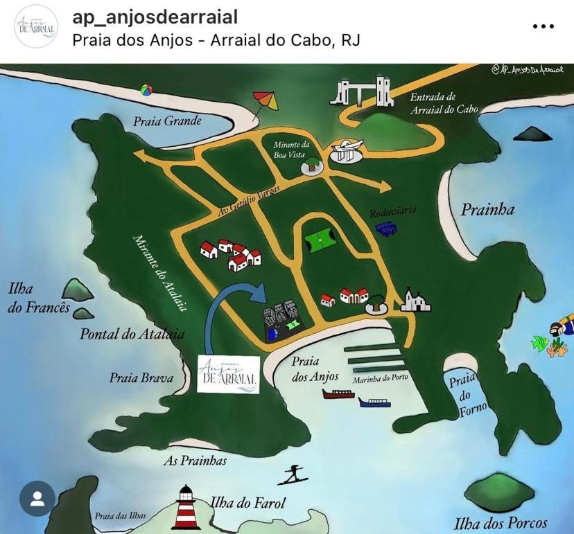 Ap Anjos De Arraial - Residencial De Frente Para A Praia Dos Anjos - Arraial Do Cabo Luaran gambar